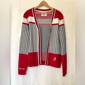 Emerson street Alabama Crimson roll Tide Women's Red and White Cardigan